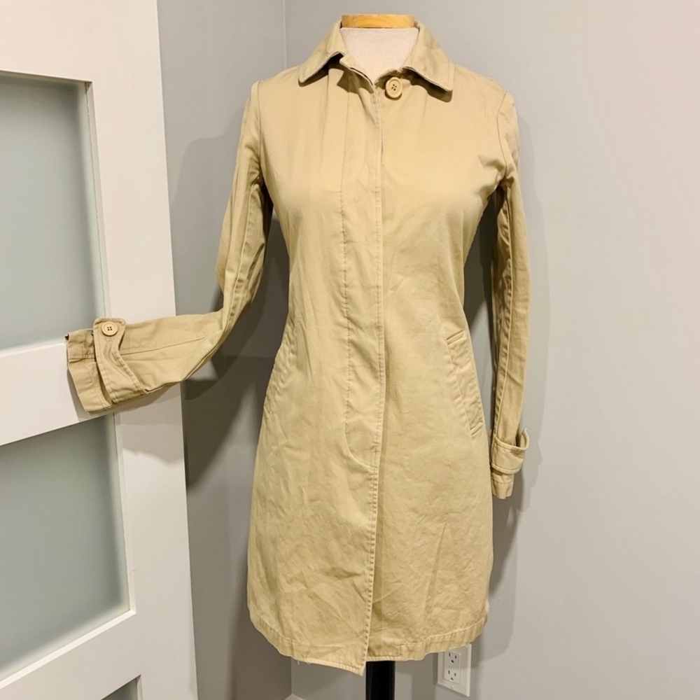 Fall Jacket - Smart Set Tan Long Sleeve Trench Coat